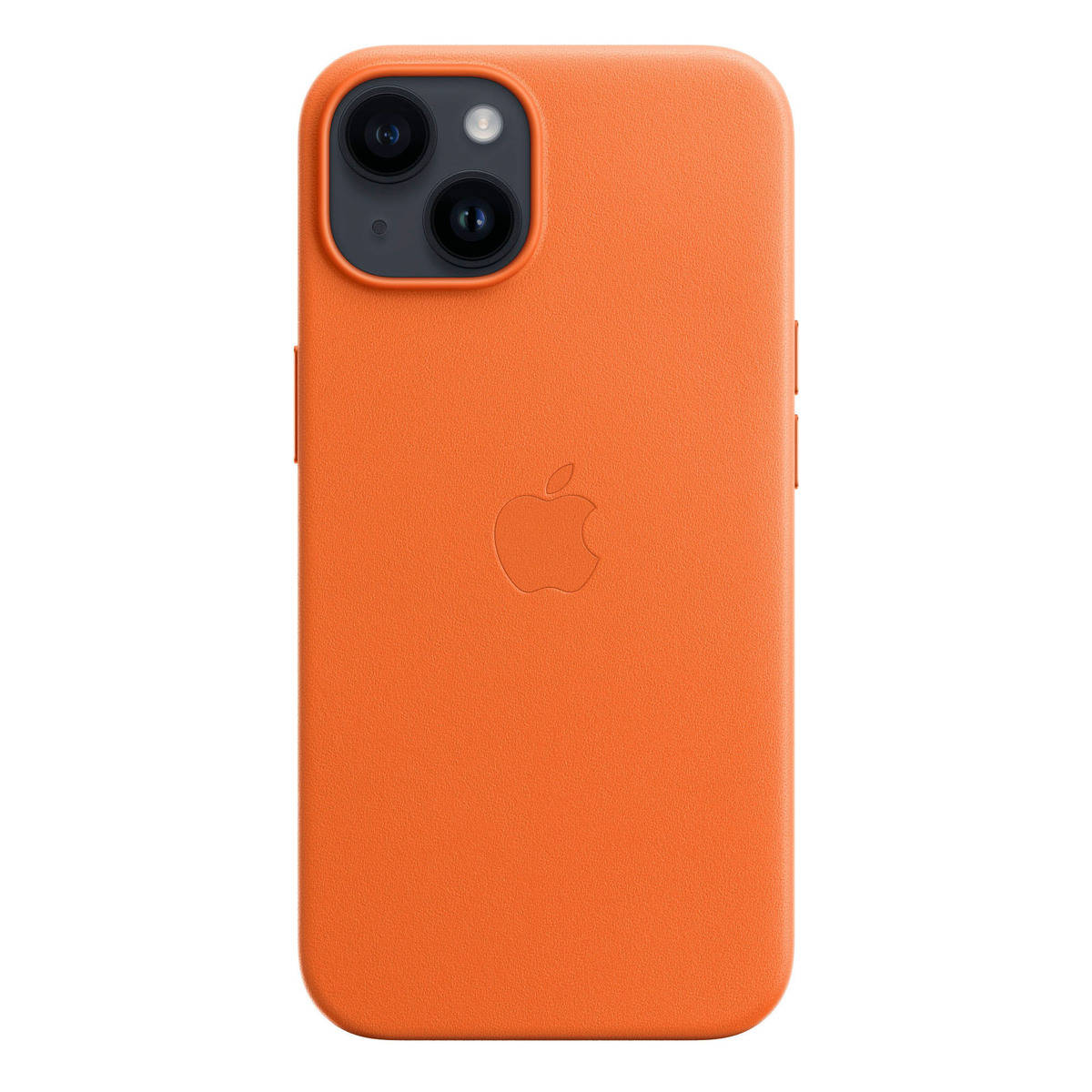 iPhone 14 Leather Case with MagSafe, Orange, MPP83ZE