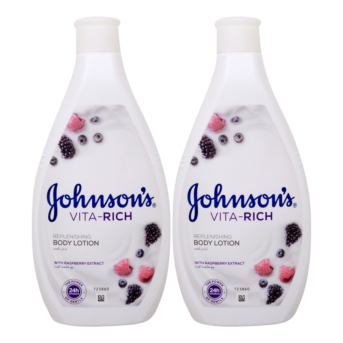 Johnson's Vita-Rich Replenishing Body Lotion with Raspberry Extract 400ml 1+1