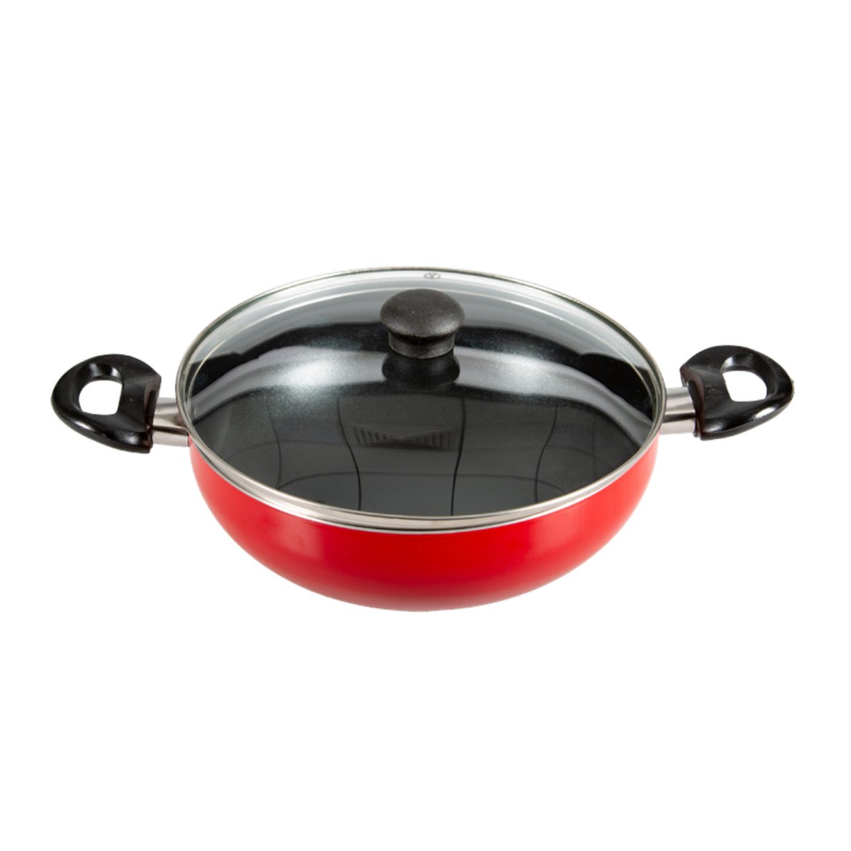 Chefline Non-Stick Kadai with Lid, 26 cm, IND26