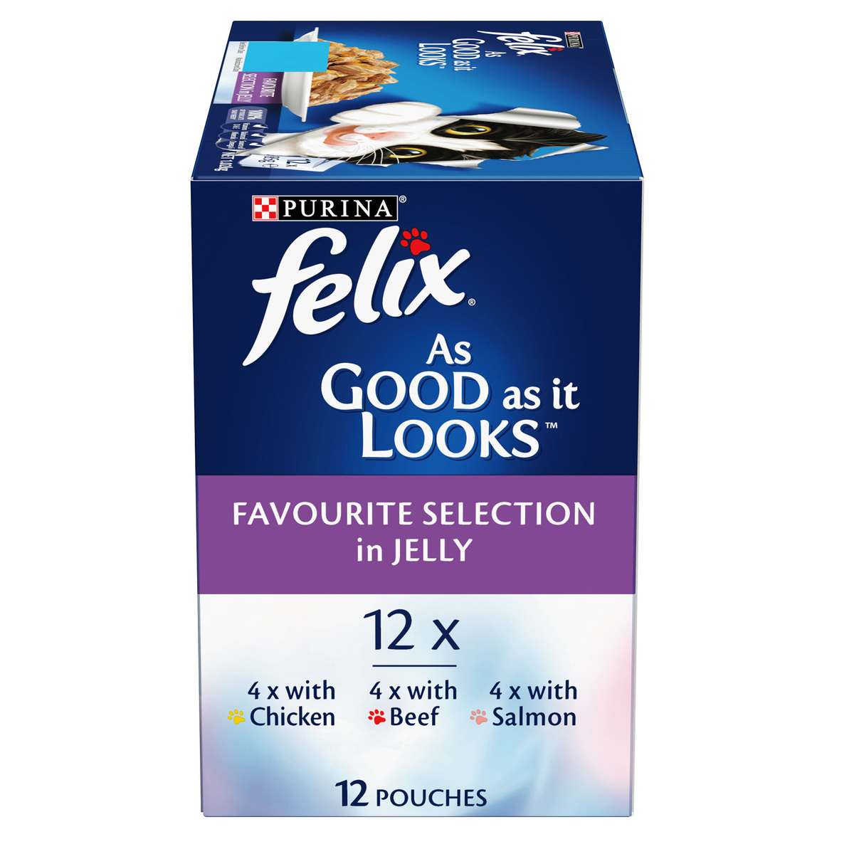 Purina Felix As Good As It Looks Delicious Favorite Selections In Jelly Cat Food ( Chicken Beef & Salmon ) 12 x 85 g