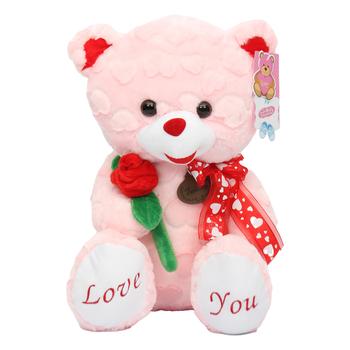 AD041 Girl Ribbon Teddy Bear 40cm(H) Teddy Bear & Plush Toy with flower  delivery to Malaysia