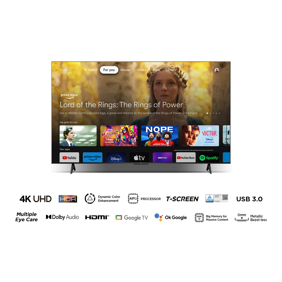 TCL 75 Inch 4K-Google Smart LED TV - 75P69B