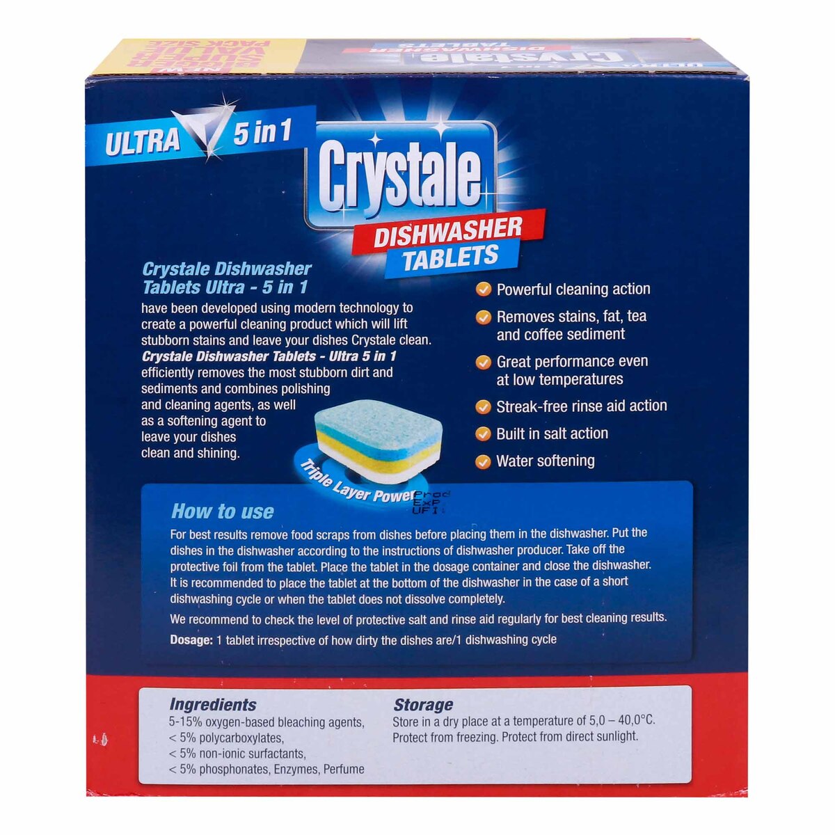 Crystale Dishwasher Tabs, 100 Pcs