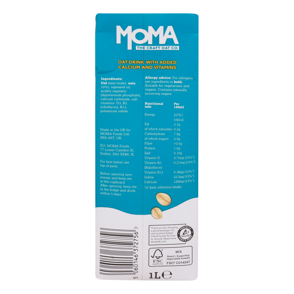 Moma Barista Oat Milk 1 Litre