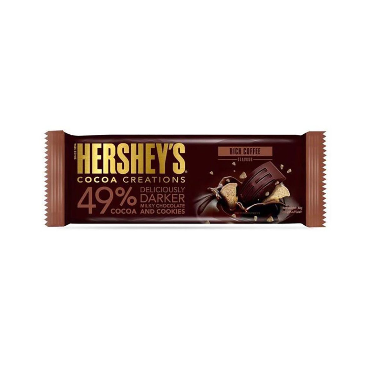 Hershey's Deliciously Darker Milky Chocolate And Cookies 40 g