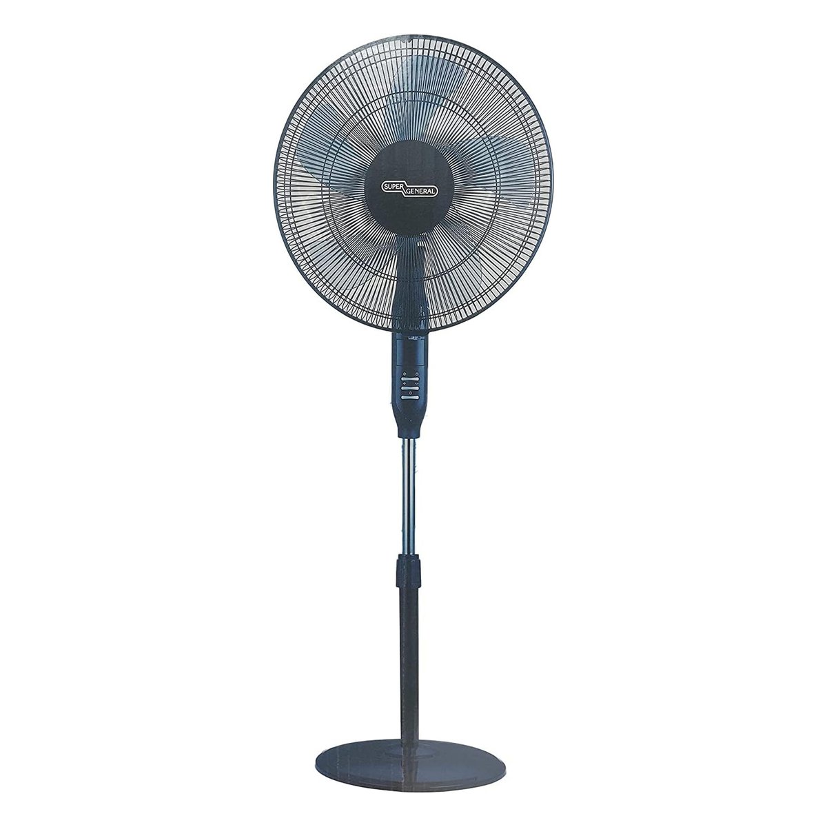 Super General Standing Fan, 16 inches, 55W, Black, KSGSF48MR