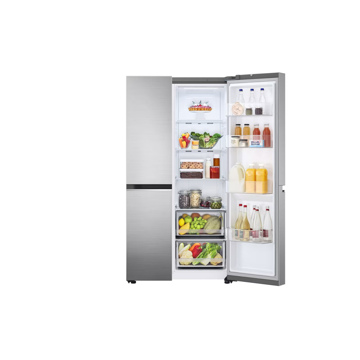 LG Double Door Refrigerator, 626L, Platinum Silver, GR-B267SLWL