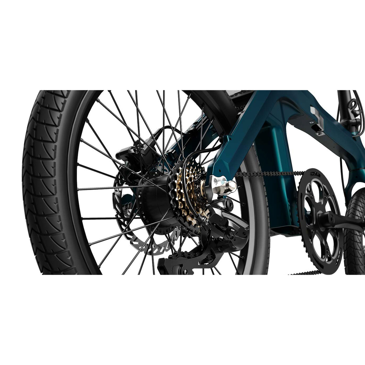 Fiido X Folding Electric Bike With Torque Sensor, Blue