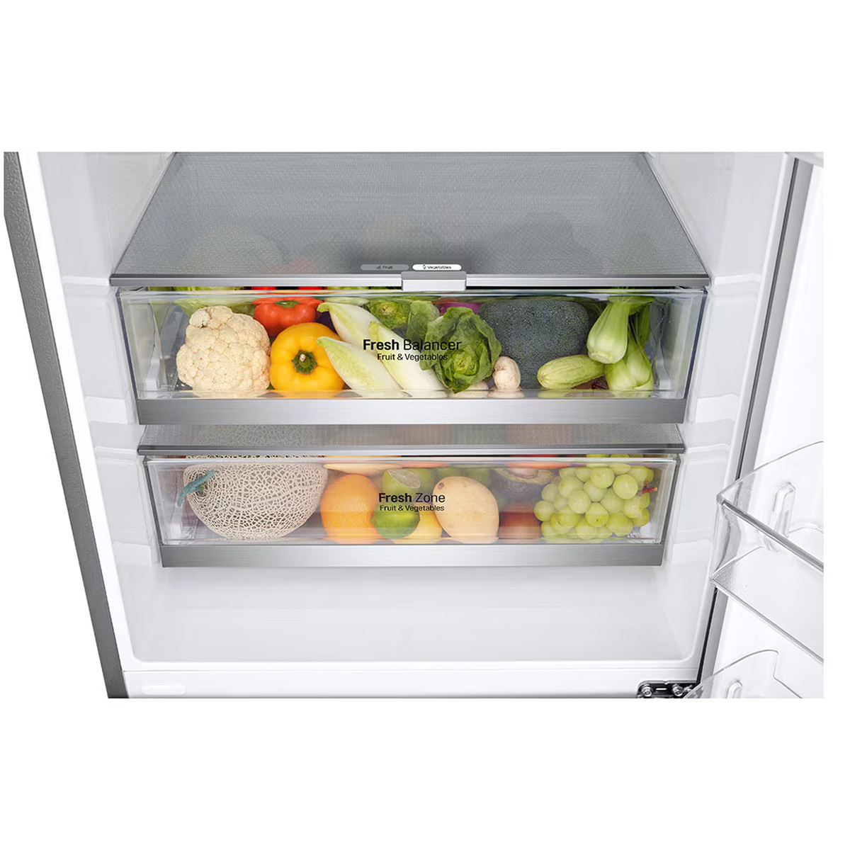 LG Bottom Mount Freezer Refrigerator, 446L, Platinum Silver, GR-F589BLCM