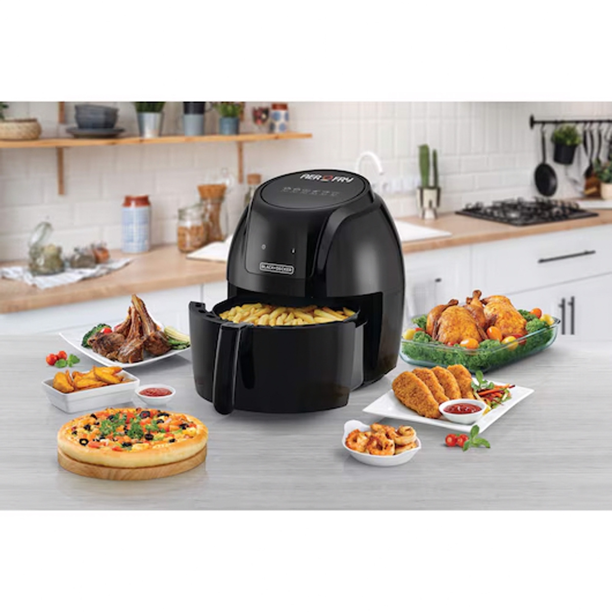 Black+Decker Digital Air Fryer, 1800W, 7L, Black, AF625-B5