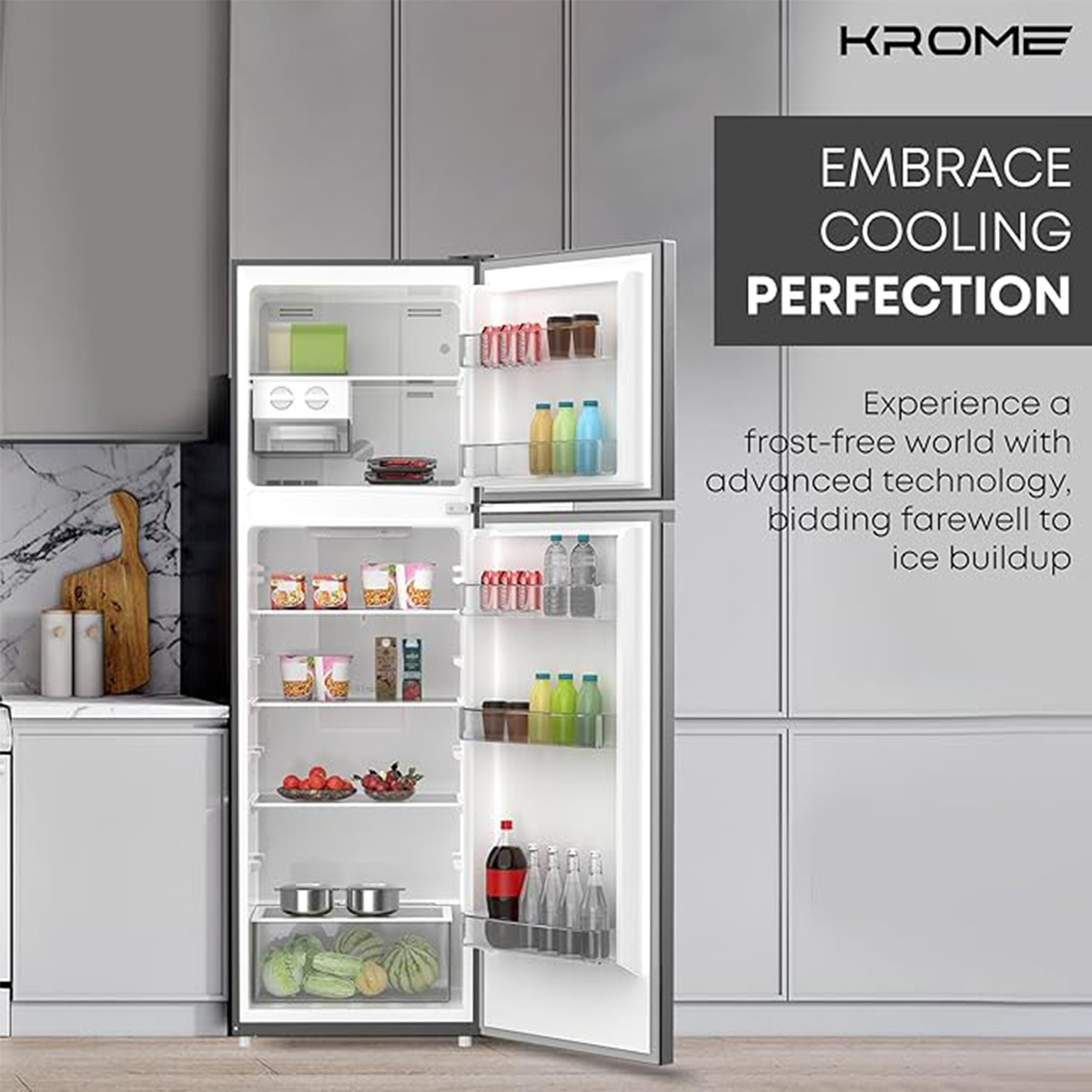 Krome Refrigerator KR-REF 330SM 330 Litre