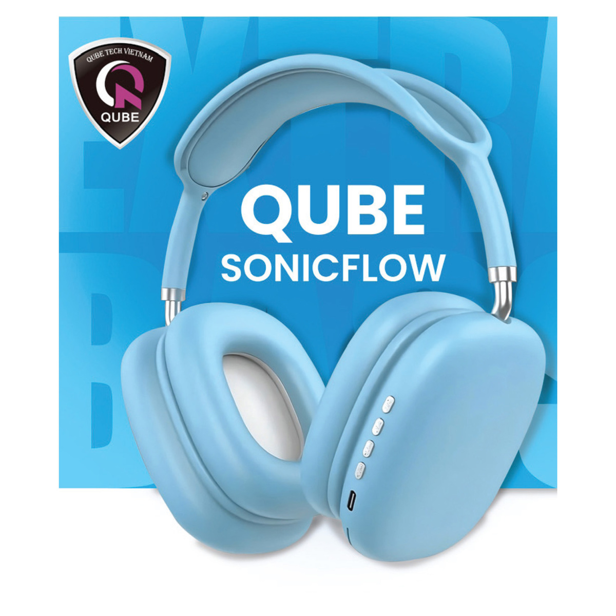 Qube Wireless Headset Sonic Flow L24024 Assorted Colors