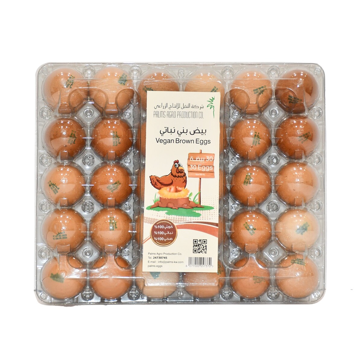 Palms Agro Vegan Brown Eggs Large 30pcs