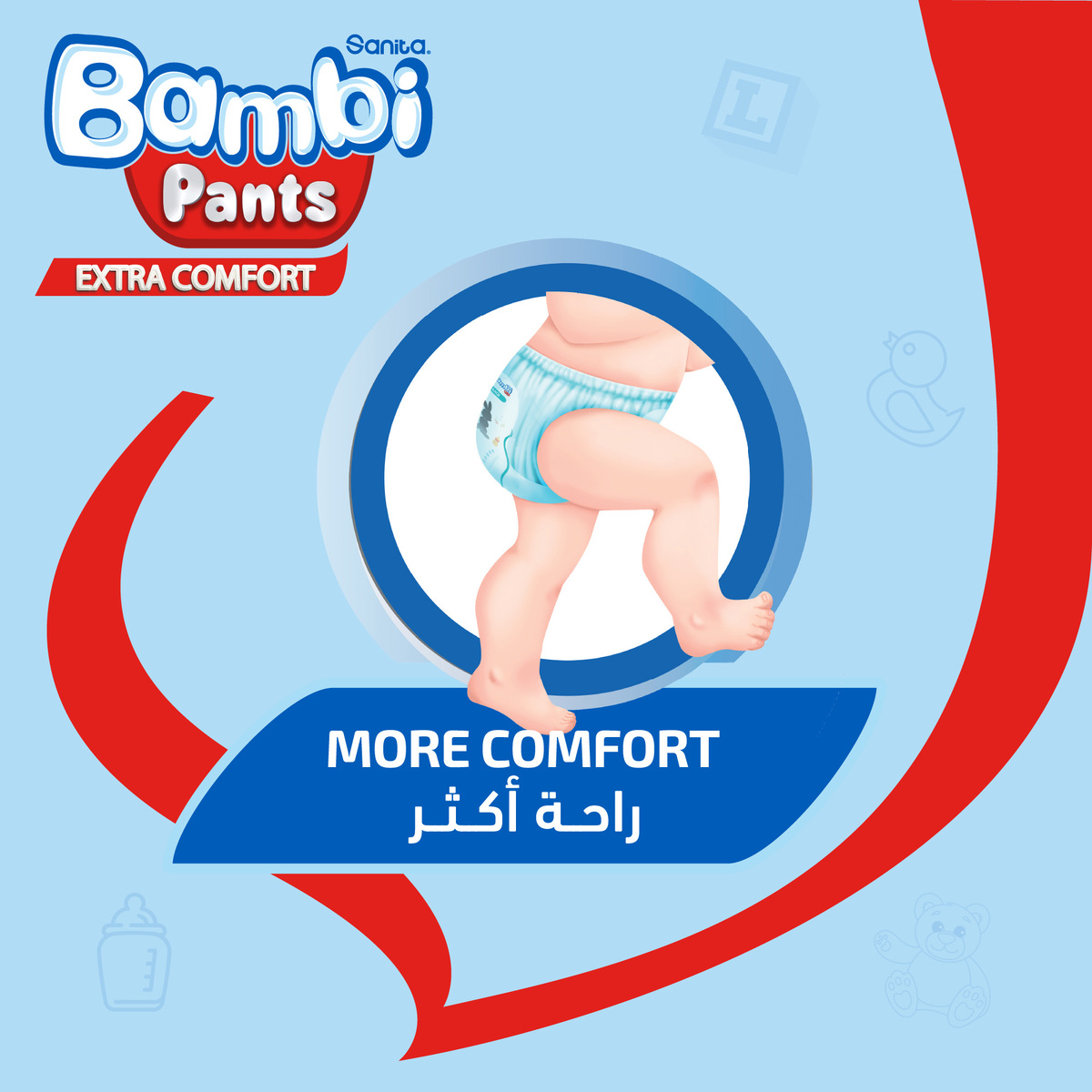 Sanita Bambi Baby Diaper Pants Size 6 Extra Large 16+ kg 80 pcs