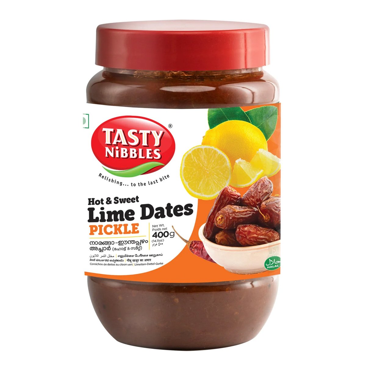 Tasty Nibbles Hot & Sweet Lime Dates Pickle 400 g