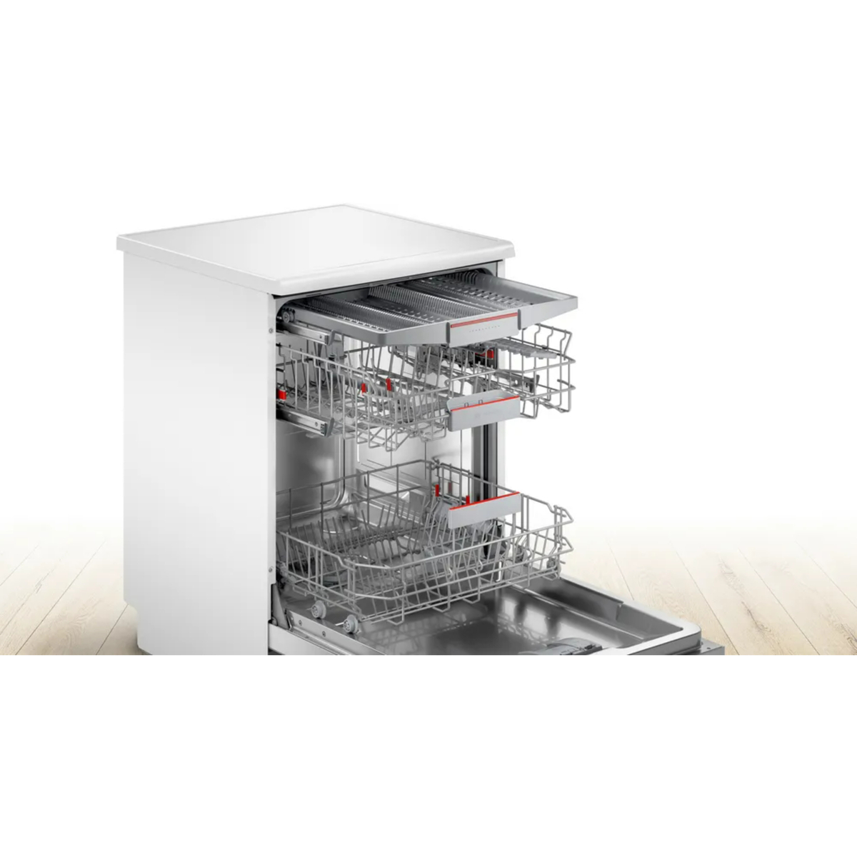 Bosch Free-standing Dishwasher, 7 Programs, White, SMS6HMW27M