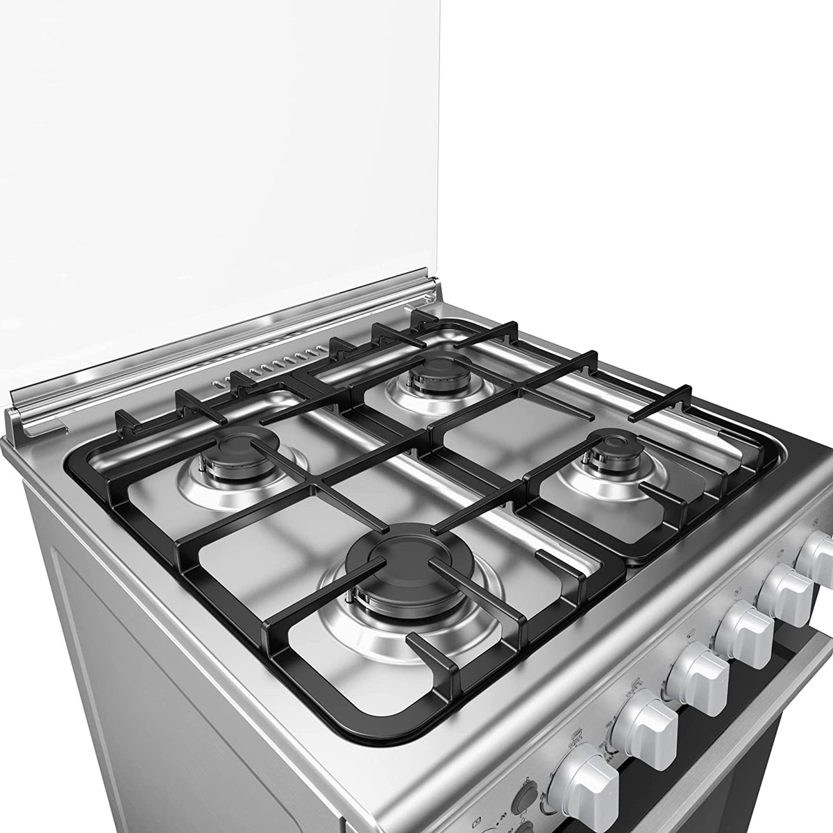 Midea Gas Cooking Range, 4 Burner, 60 x 60 cm, Stainless Steel, EME6060-C