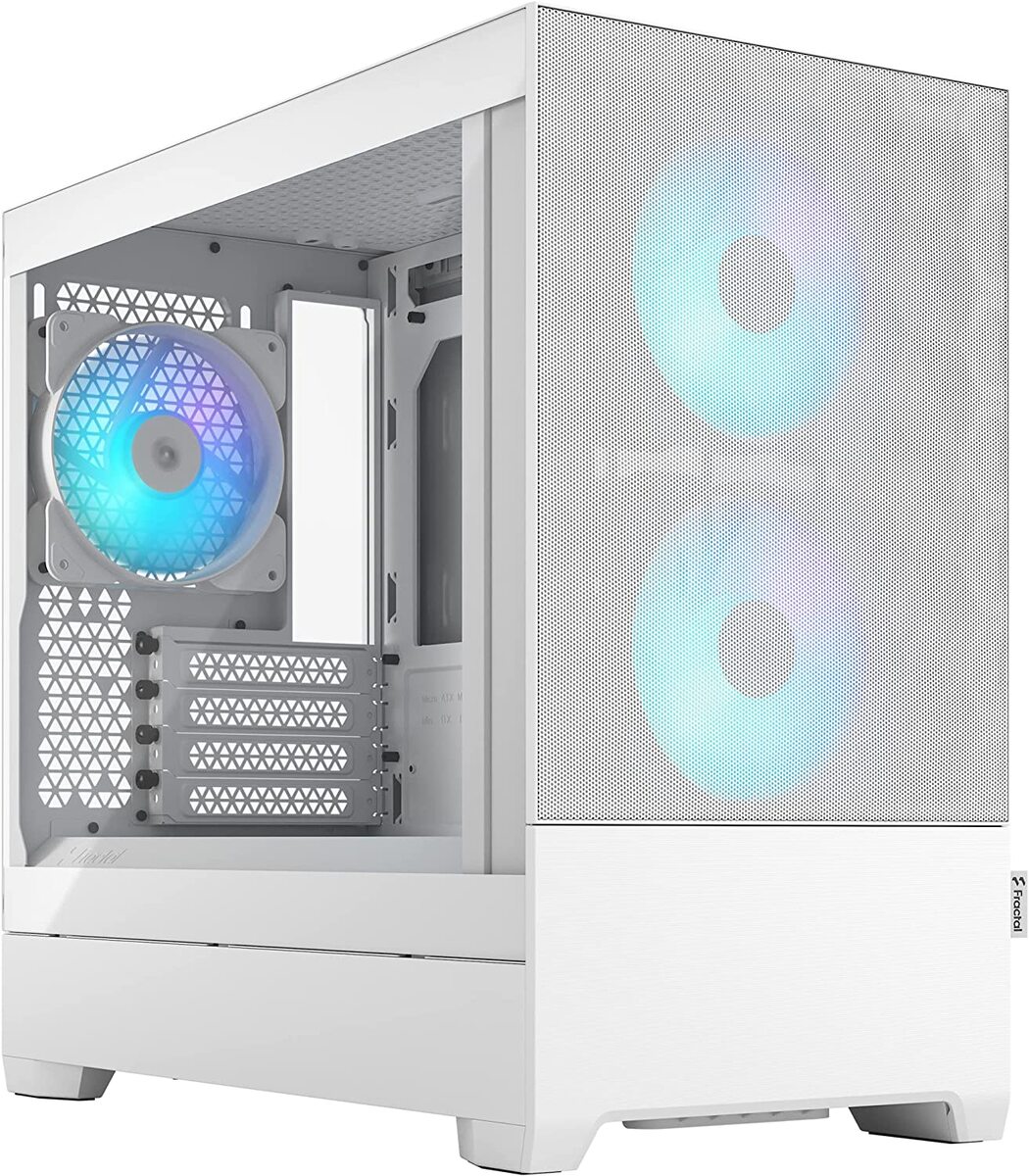 Fractal Design Pop Air Rgb White Computer Case Tg Clear Tint Tempered Glass