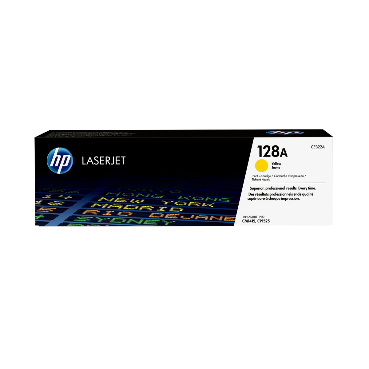 HP 128A Original Laserjet Toner Cartridge, Yellow, CE322A