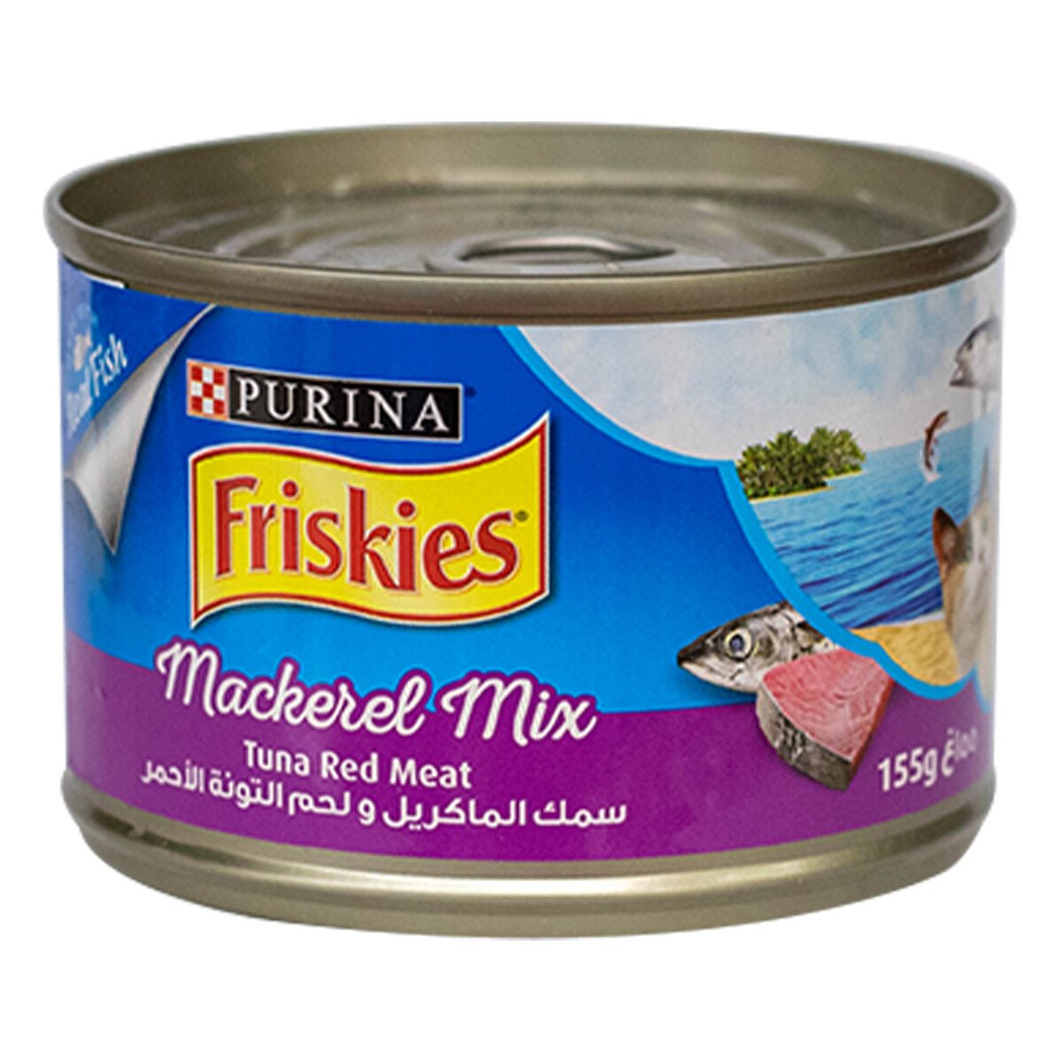 Purina Friskies Mackerel Mix Tuna Red Meat Cat Food 155 g