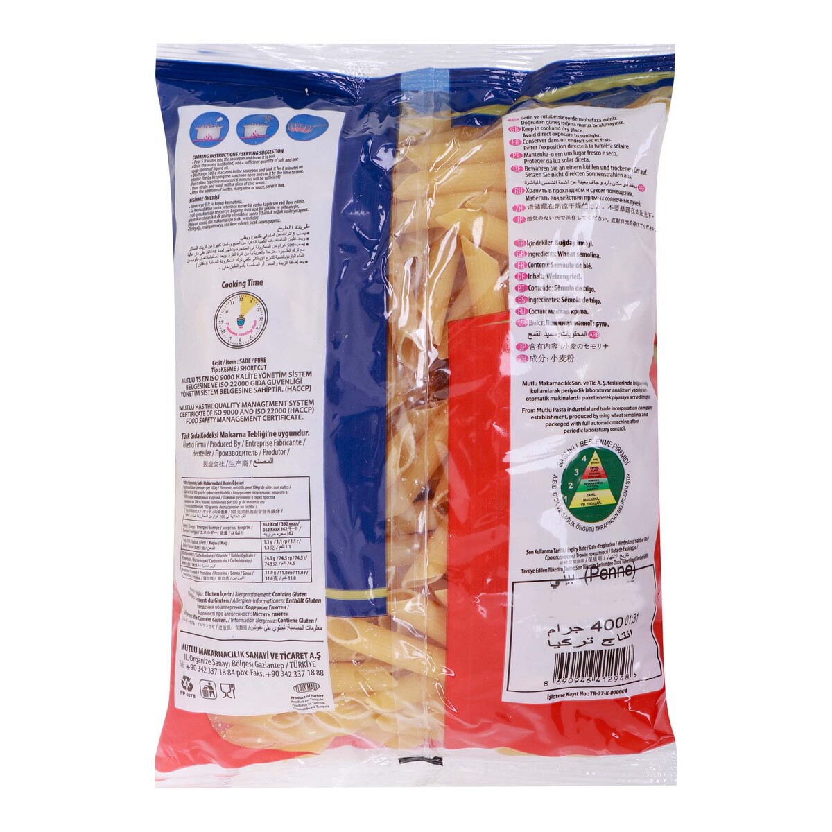 Angelina Penne Rigate Macaroni 400 g