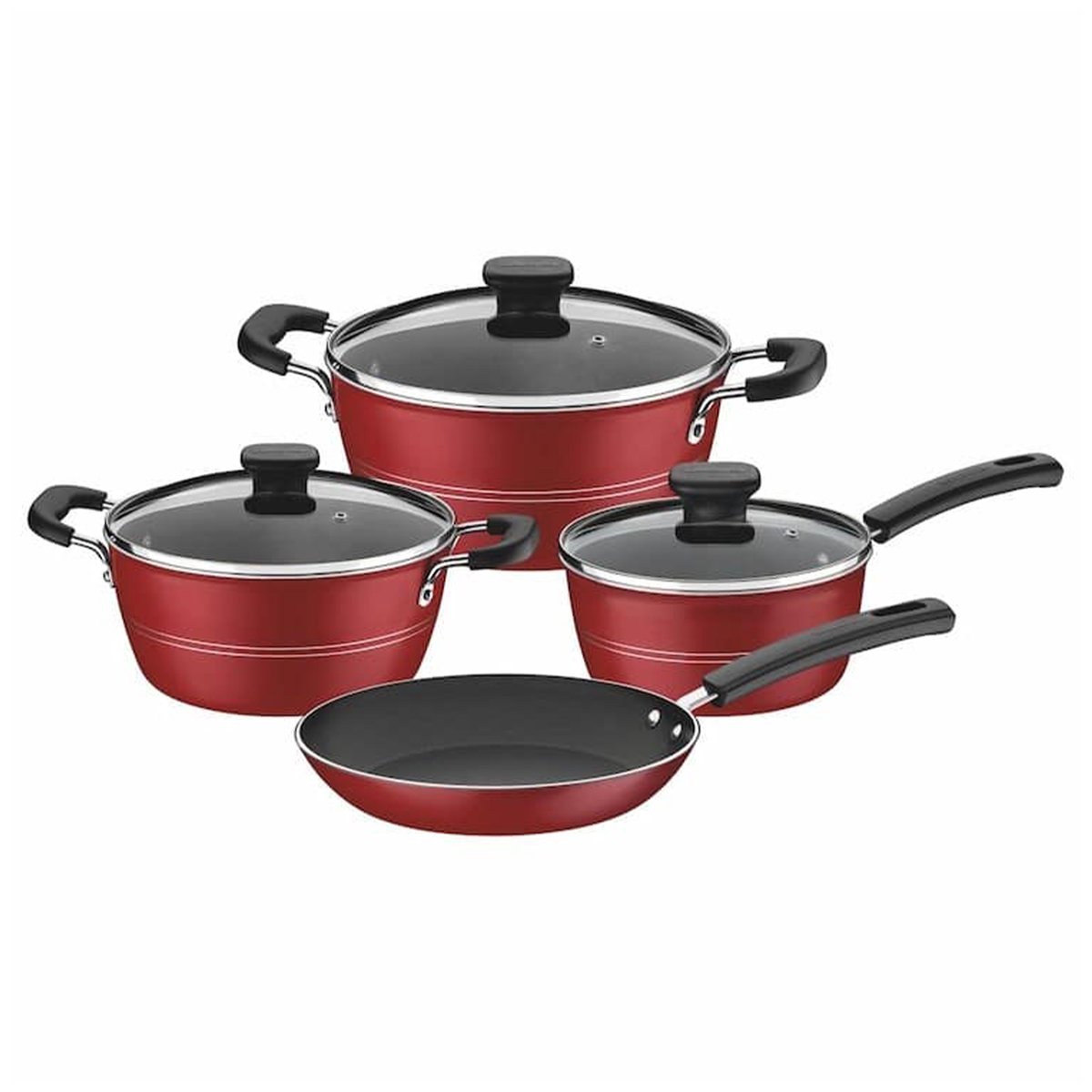 Tramontina Sicilia Non Stick Cookware Set 7 Pcs Assorted Colors