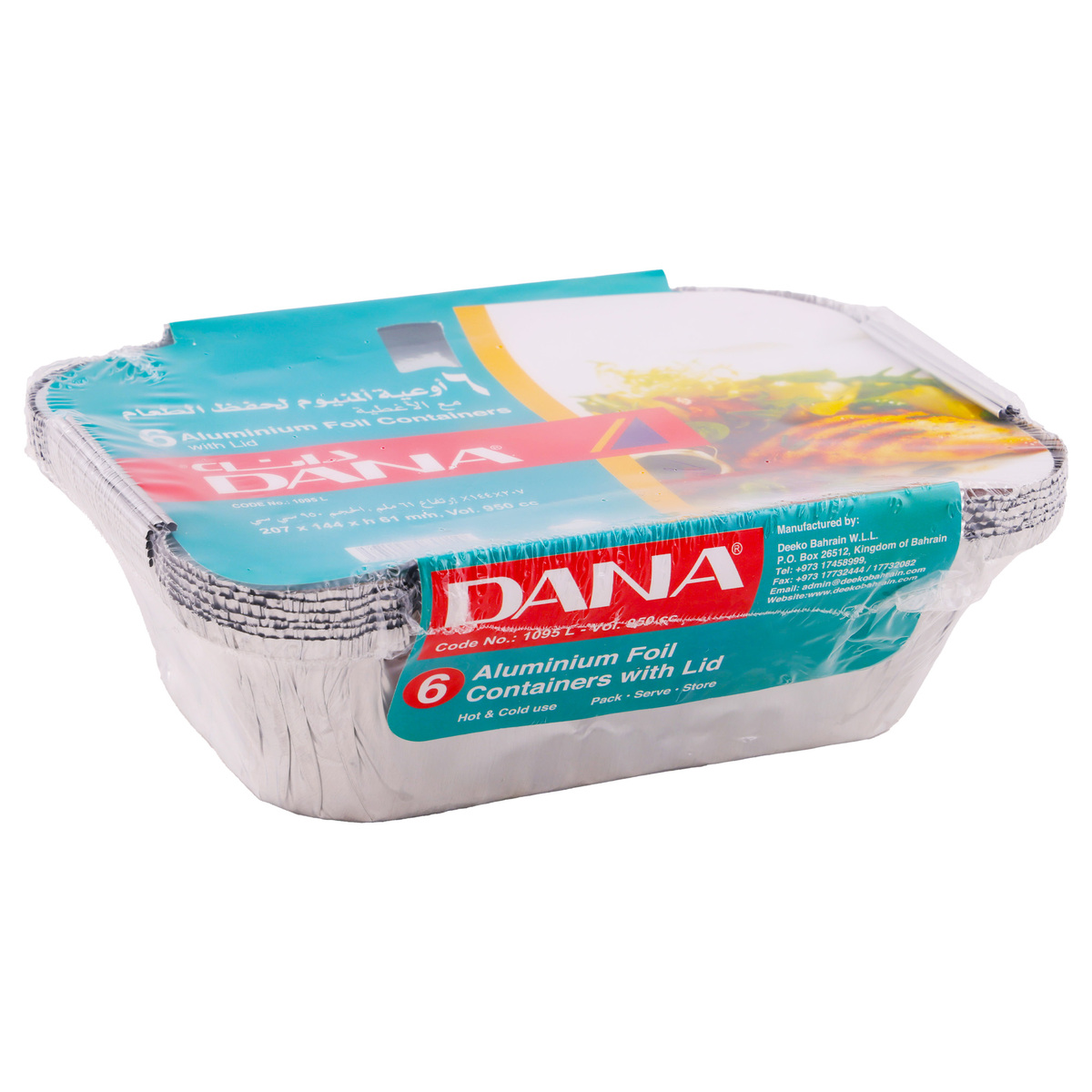 Dana Aluminium Foil Containers 1095 6 pcs