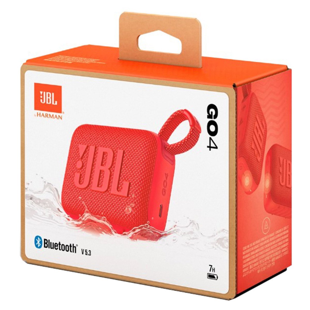 JBL Go 4 Portable Bluetooth Speaker, Red