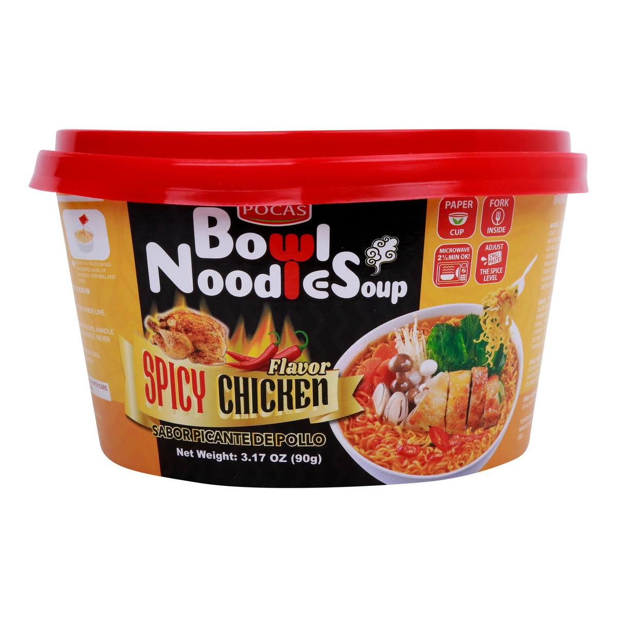 Pocas Bowl Noodle Soup Spicy Chicken 90 g