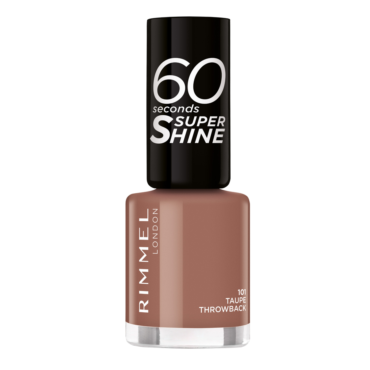 Rimmel London 60 Seconds Super Shine Nail Polish, 101 Taupe Throwback, 8 ml