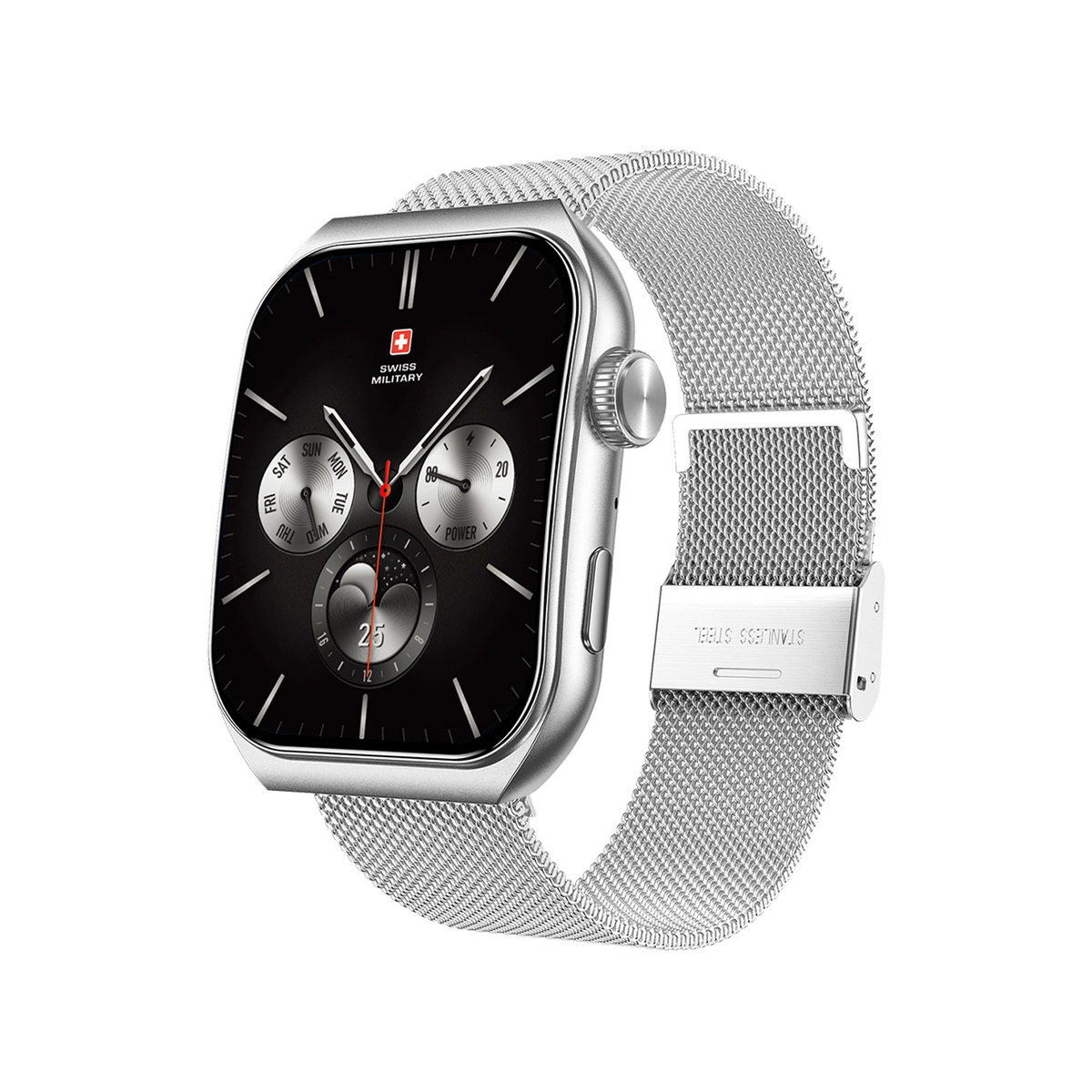 Swiss Military Smart Watch Alps 3 Silver Stainless Steel