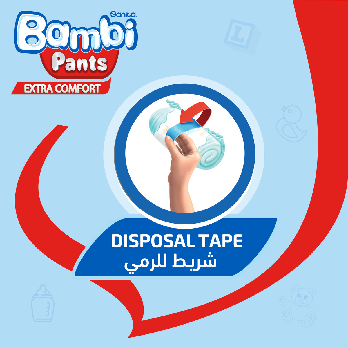 Sanita Bambi Baby Diaper Pants Size 6 Extra Large 16+ kg 80 pcs