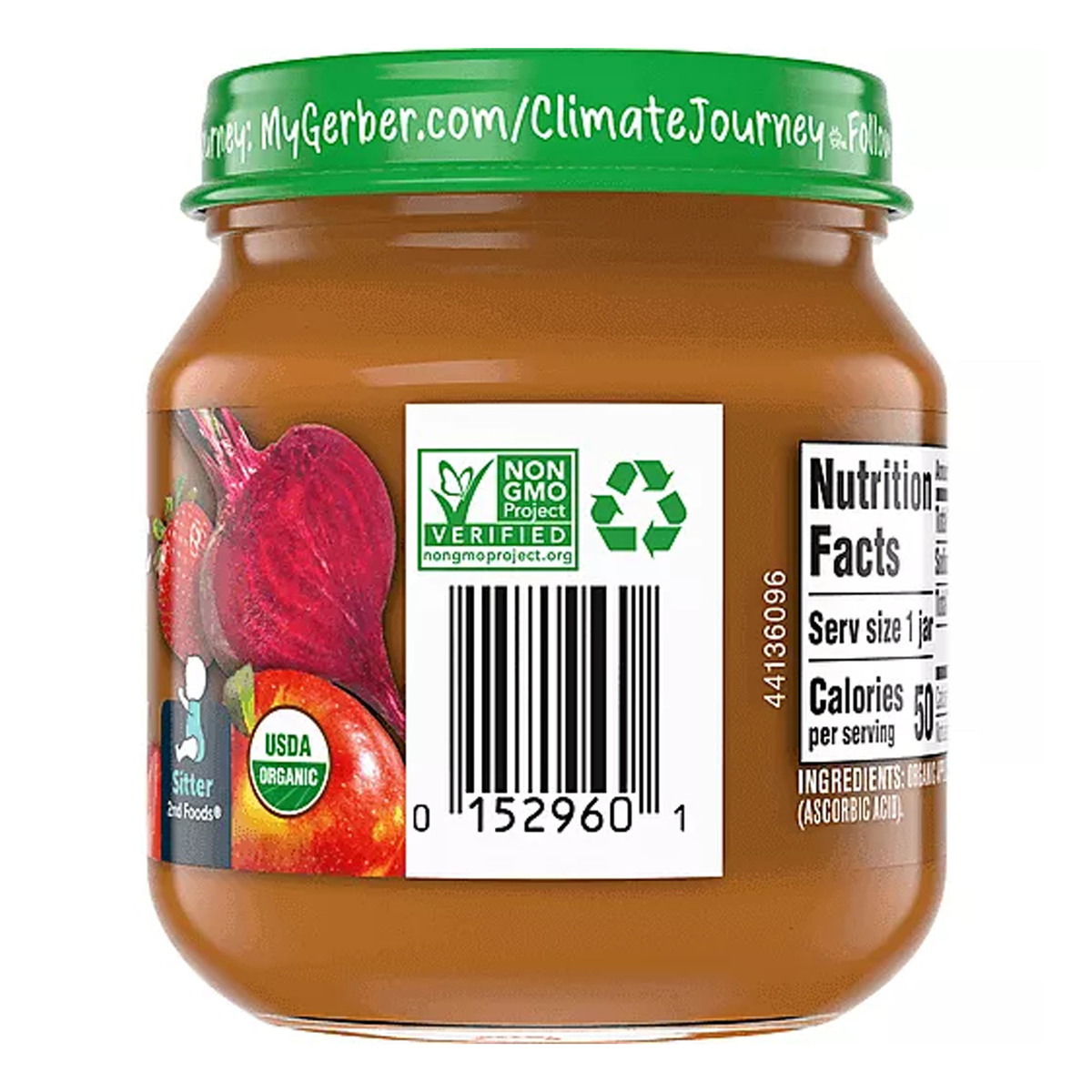 Gerber 2nd Foods Organic for Baby Apple Strawberry Beet 113 g