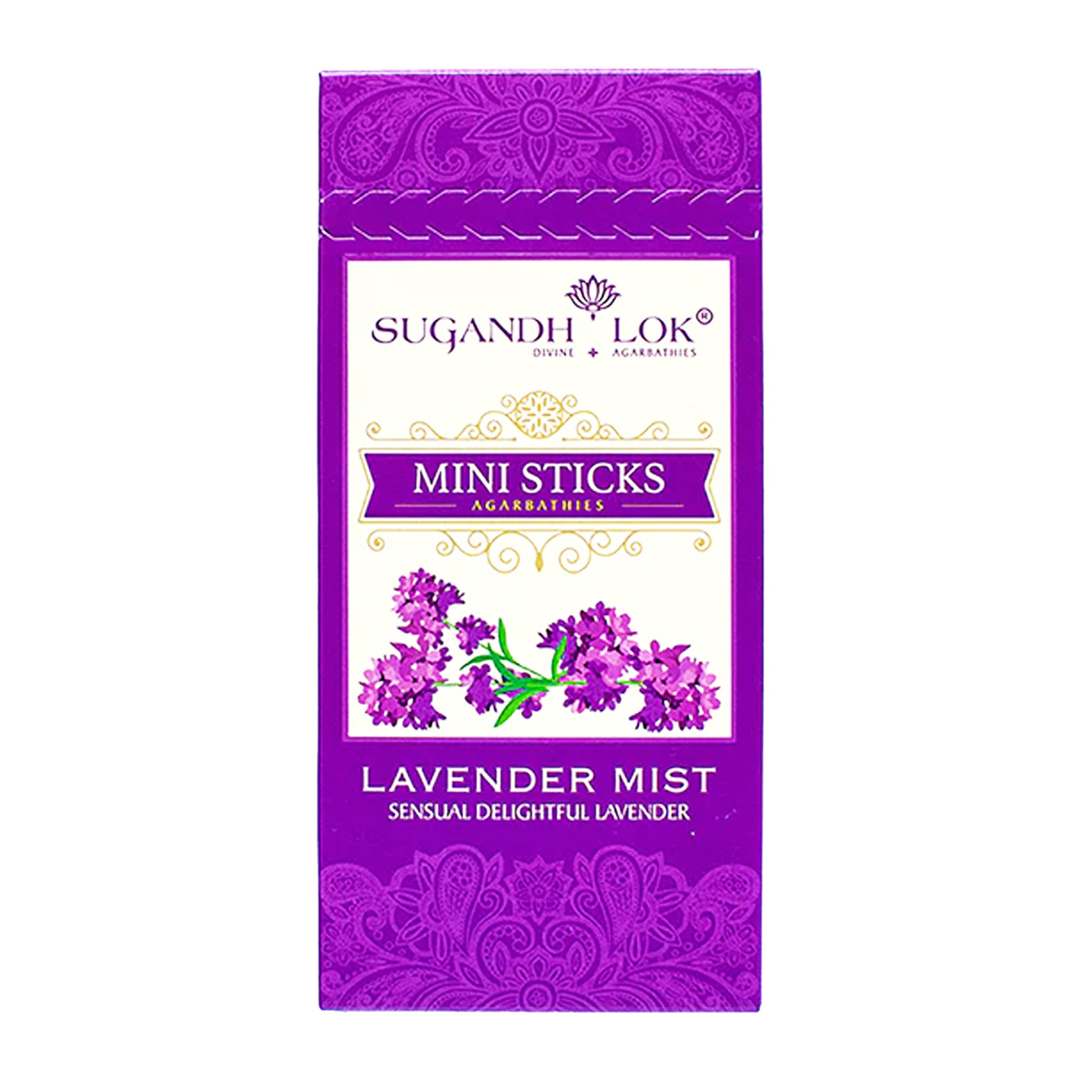 Sugandh Lok Lavender Mist Mini Sticks Agarbathies 50 g