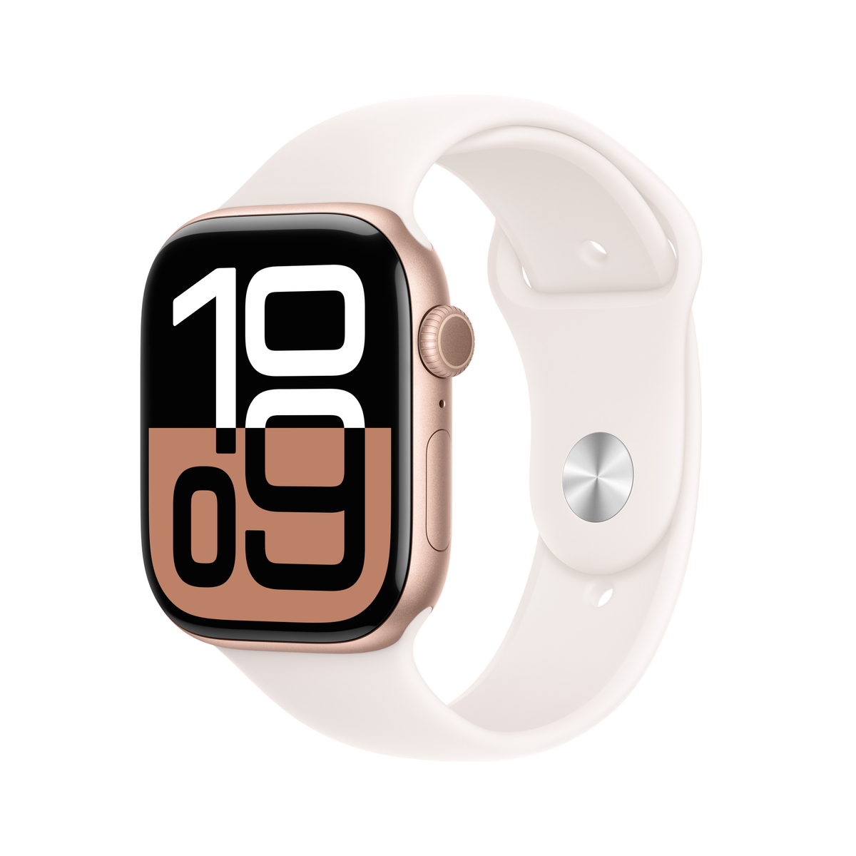 PRE-ORDER Apple Watch Series 10 GPS, 42mm Rose Gold Aluminium Case with Light Blush Sport Band - S/M, MWWH3QA/A