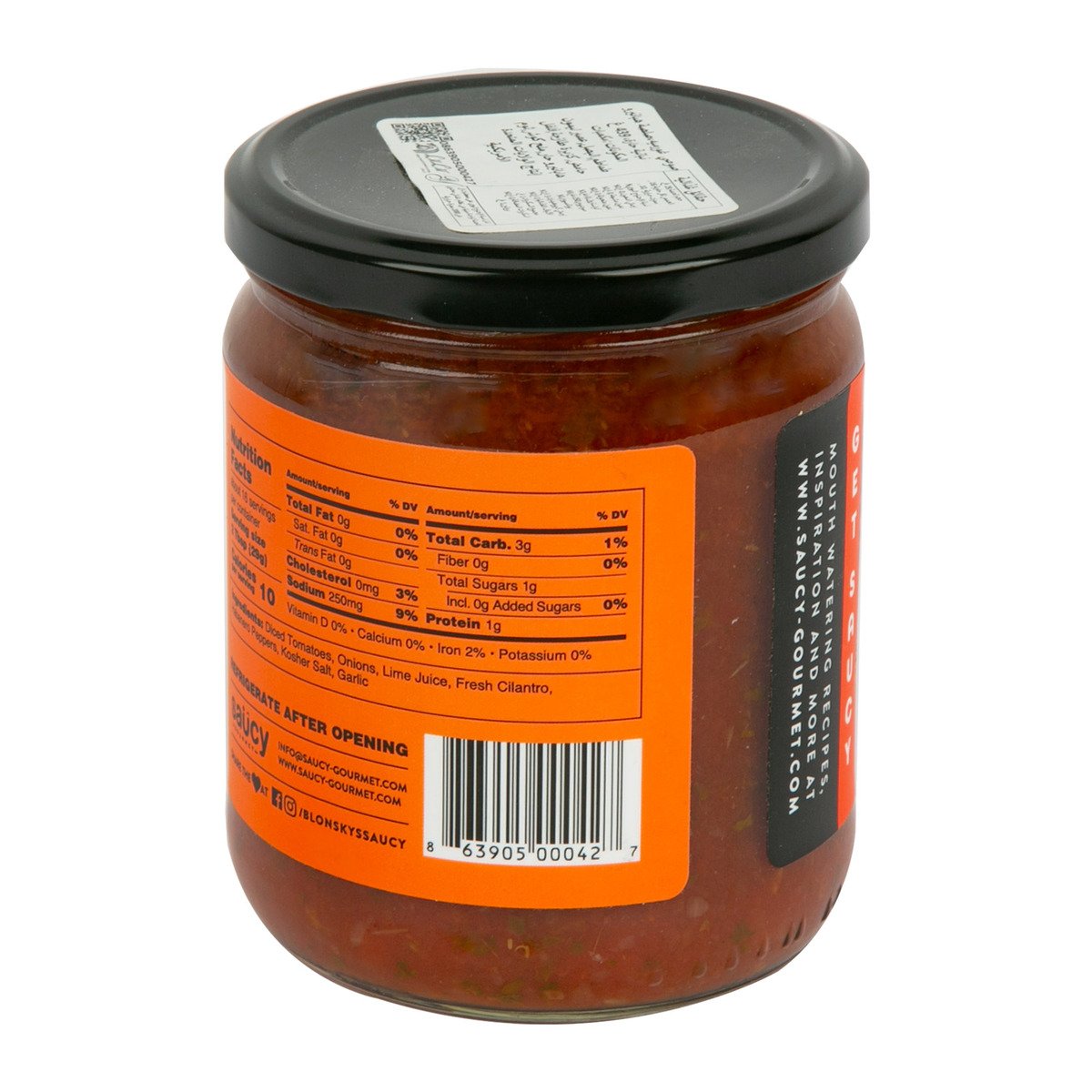 Saucy Gourmet Hot Habanero Salsa 439 g