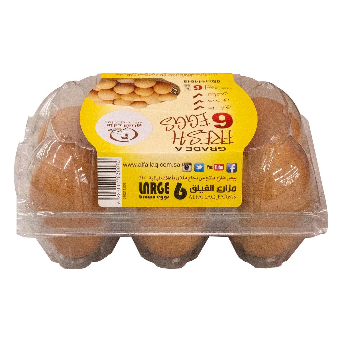 Al Failaq Brown Eggs Large 6 pcs