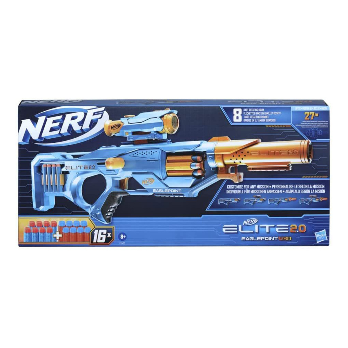 Nerf Elite Eaglepoint Blaster, RD8 F0423