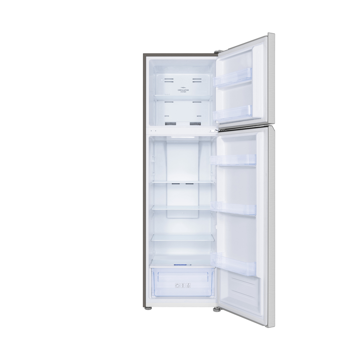 TCL Double Door Refrigerator, 286 L, Silver, P370TMN