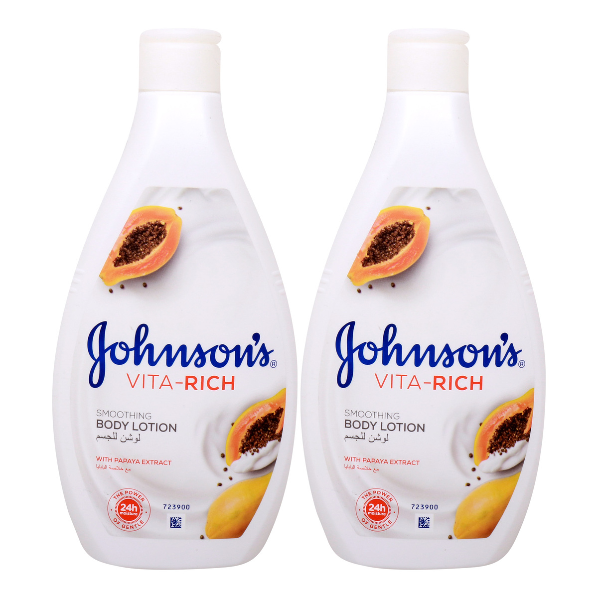 Johnson's Vita-Rich Smoothing Body Lotion with Papaya Extract 400ml 1+1