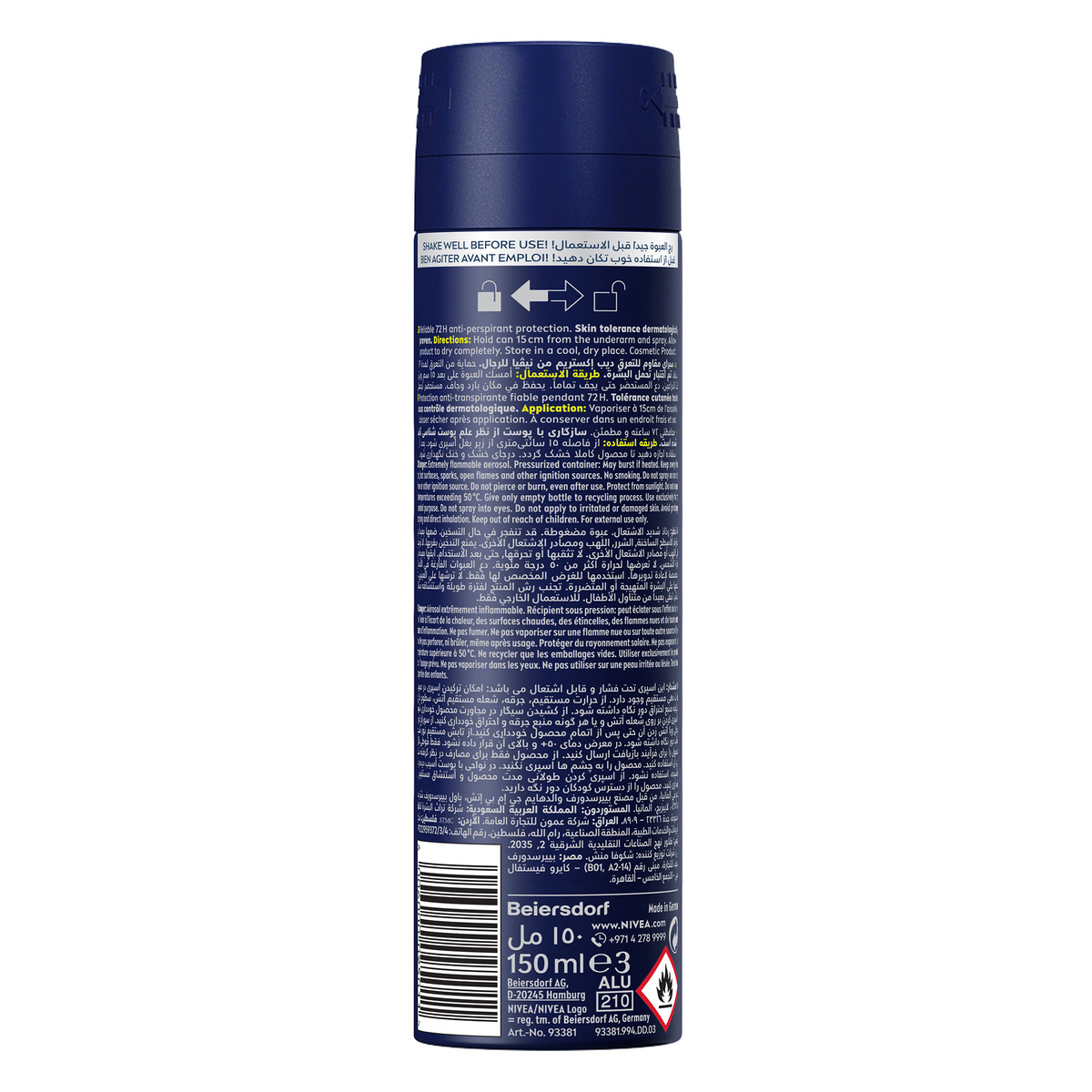 Nivea Deep Extreme MaxxTech Anti-Perspirant Spray For Men 150 ml