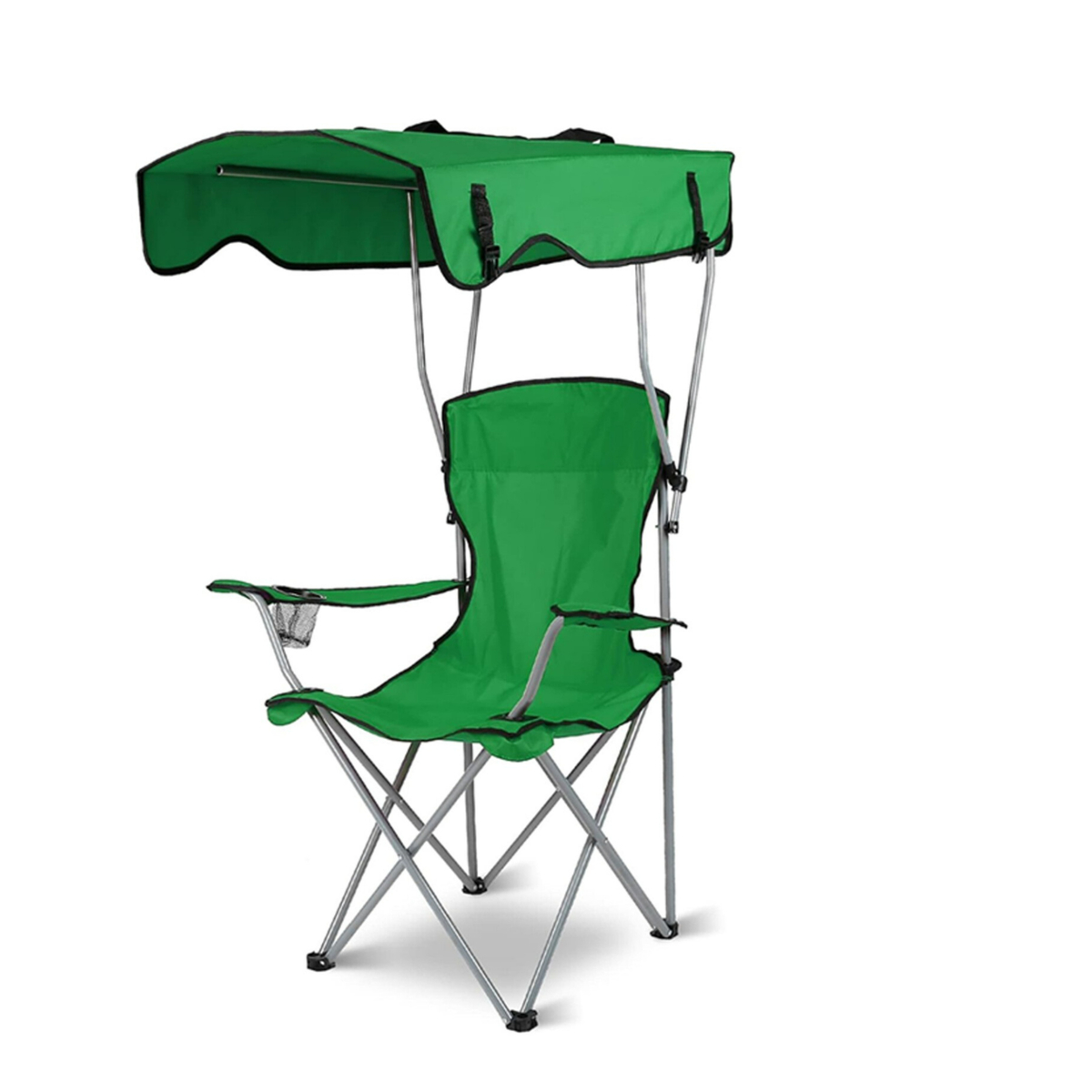 Campmate Foldable Beach Chair with Canopy Sun Protection Roof, 18 x 20 x 90 cm, Assorted, CM-7880