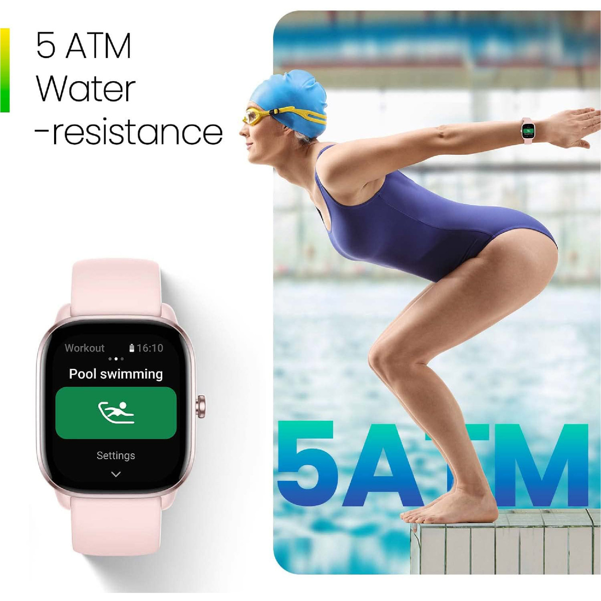 أمازفيت جي تي اس 4 ميني ساعة ذكية للنساء والرجال، أليكسا مدمج، ، GPS ، جهاز تتبع اللياقة البدنية مع 120+ وضع رياضي، بطارية تدوم 15 يومًا، مراقب الأكسجين في الدم معدل ضربات القلب، متوافق هاتف أندرويد مع آيفون - وردي