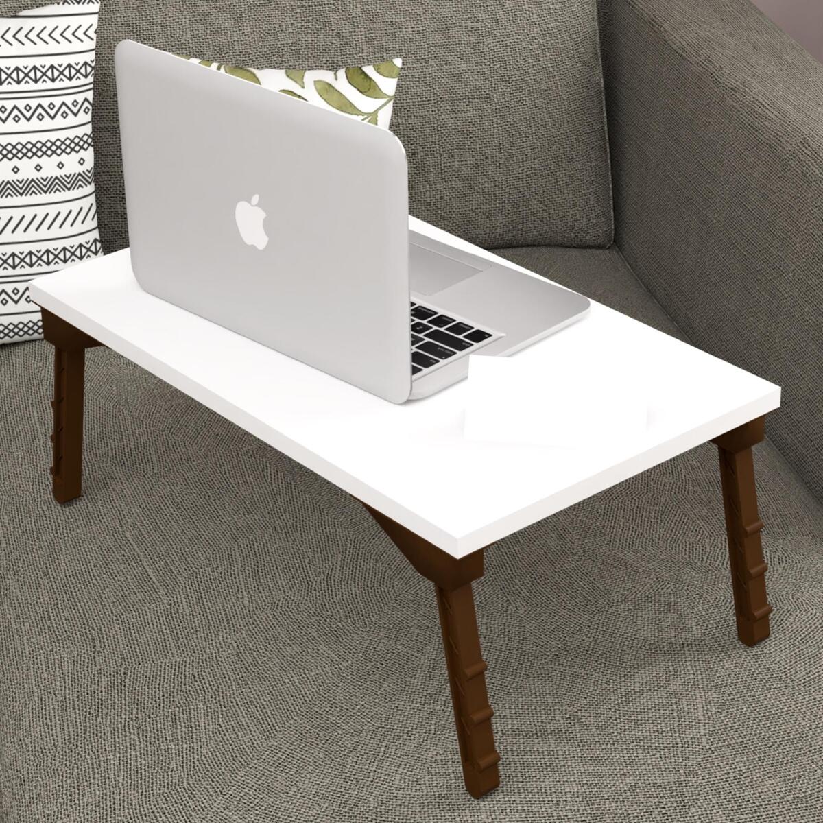 Home Canvas Luna Laptop Computer Table White BF00207