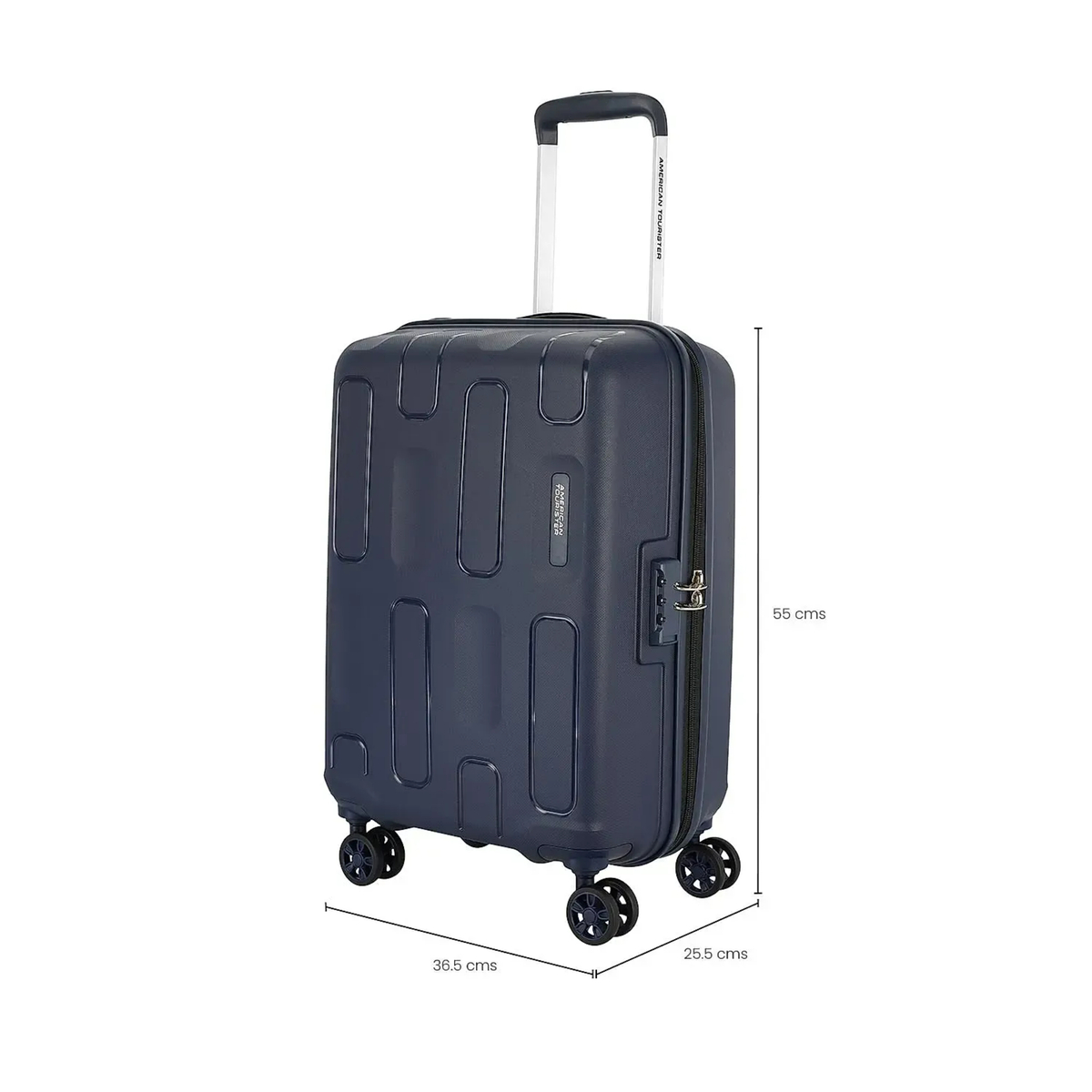 American Tourister Ellipso 4 Spinner Wheel Hard Trolley, 55 cm, Black