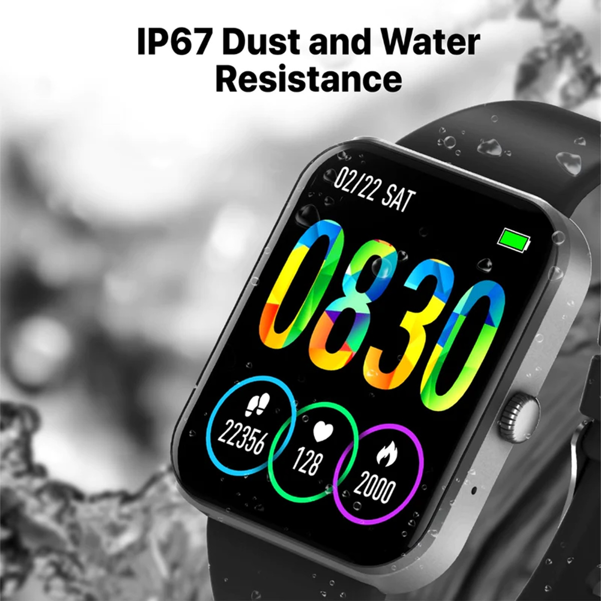 Promate ActivLife Smartwatch with Bluetooth Calling XWATCH‐B18 Graphite