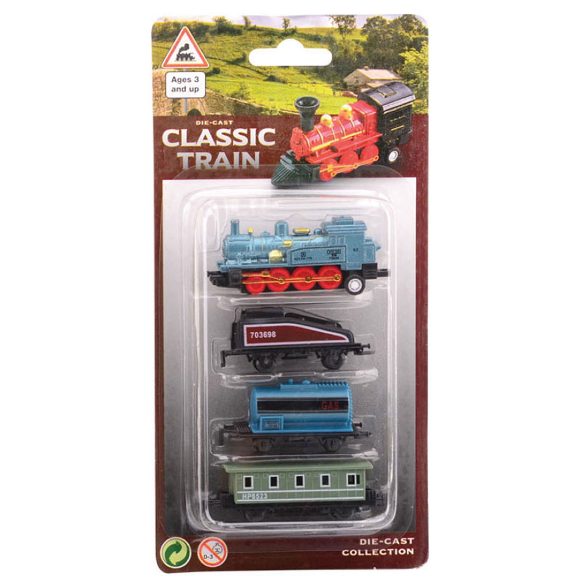 Johntoy Die-Cast Pullback Locomotive, Assorted 1pc, 26069