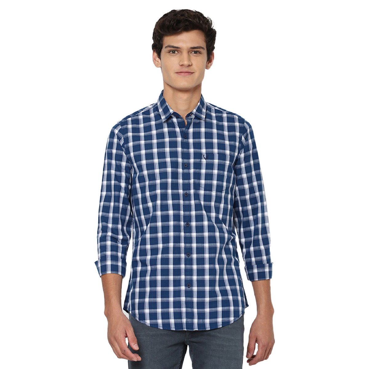 Allen Solly Men's Custom Fit Casual Shirt ALSFVCUFE79398, 44 Online at Best  Price | Mens Casual Shirt LS | Lulu UAE