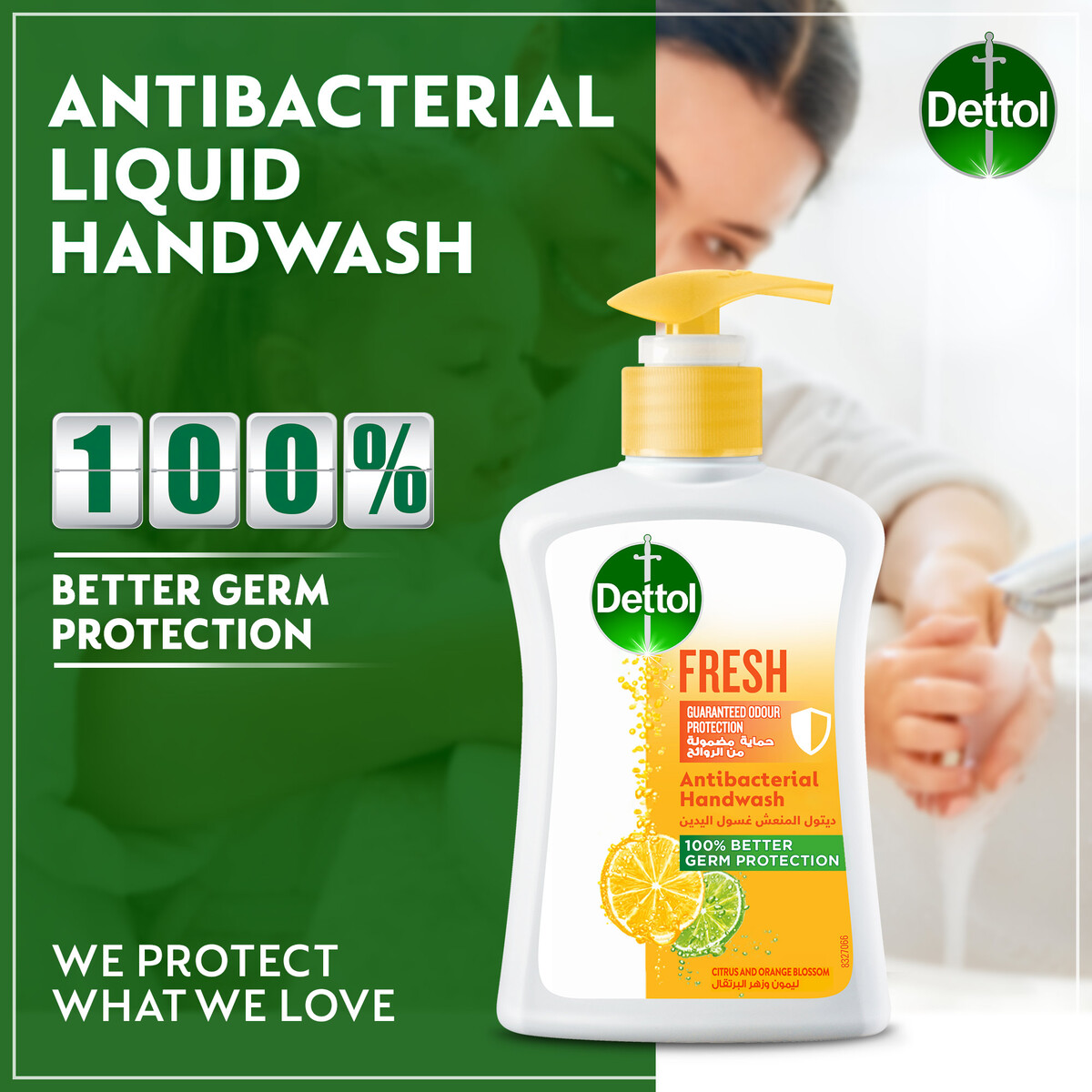 Dettol Hand Wash Liquid Soap Fresh Pump Citrus & Orange Blossom 400 ml
