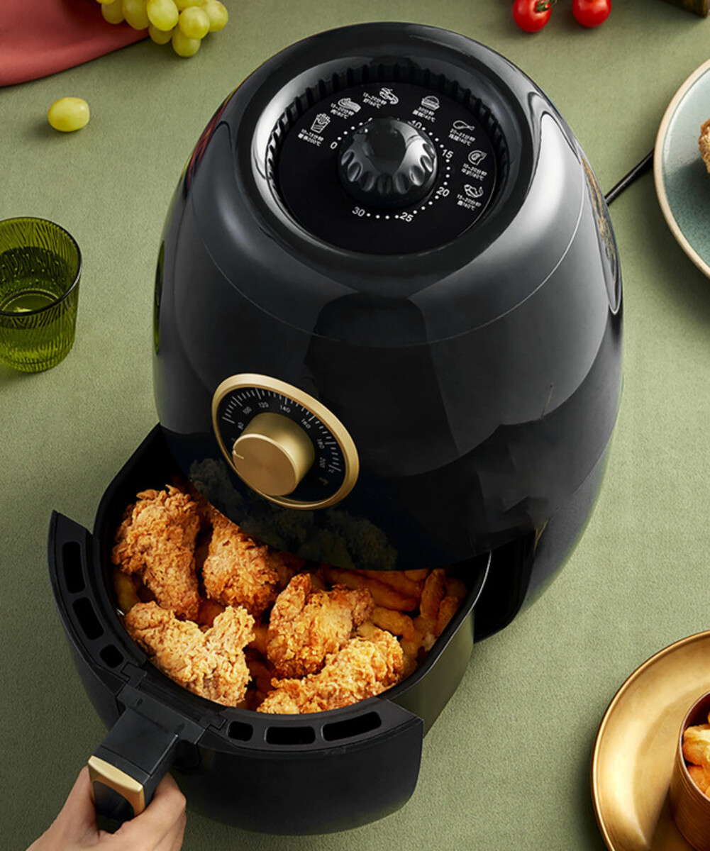 Air Fryer Bear A19A (black) A19A (black), for Making French Fries